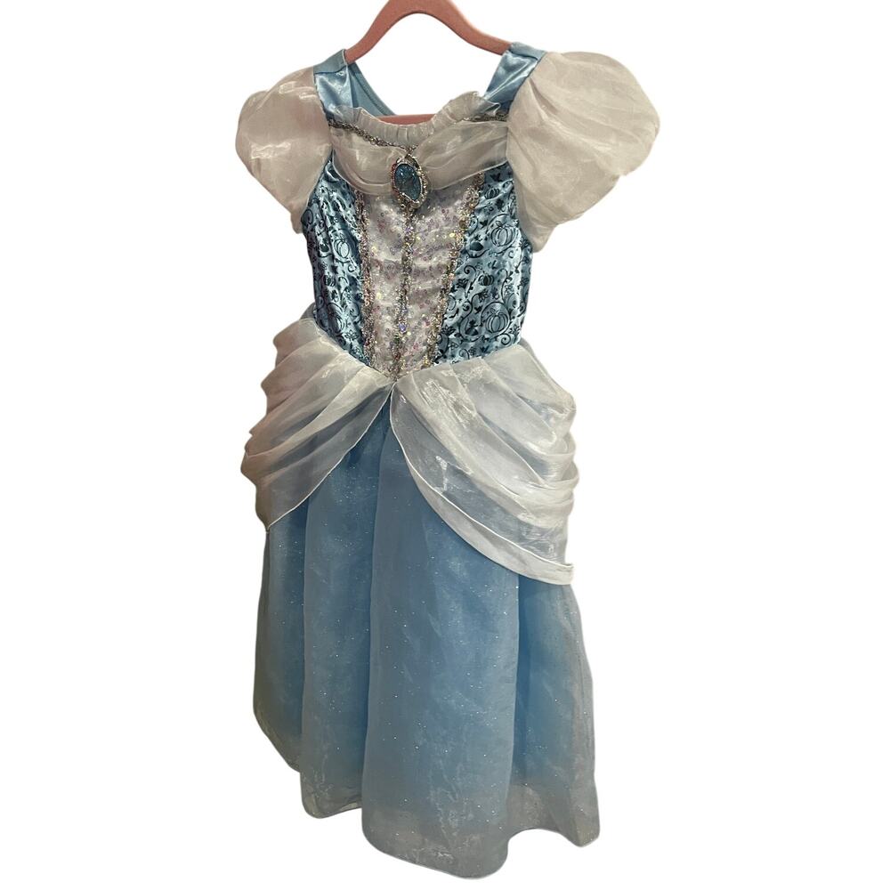 Disney Cinderella Costume Dress Size 5 / 6 Includes headband Tiara\